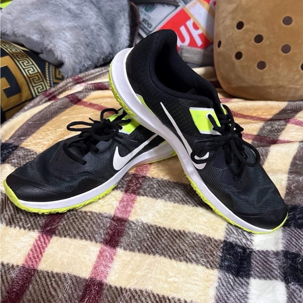Black and Neon Green Athletic Shoes Nike shoes